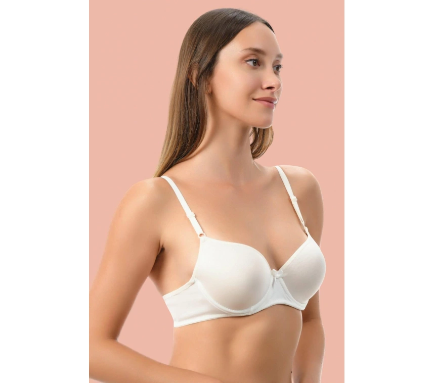 Beyaz Dolgulu Mikro Tek Sütyen