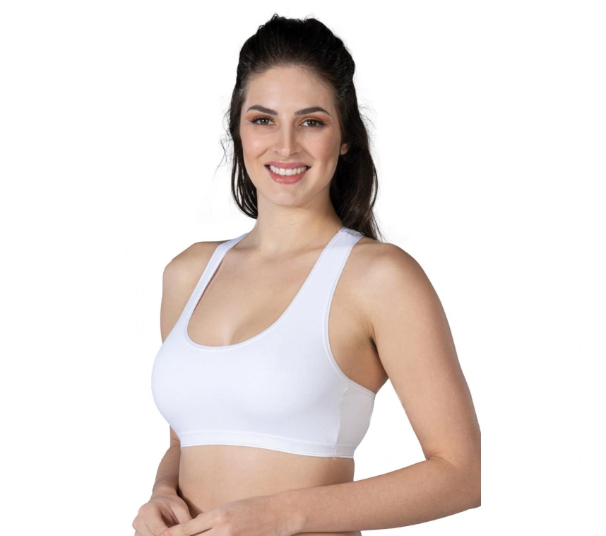 Beyaz Mı Emay 1424 Modal Cotton Sporcu Büstiyer