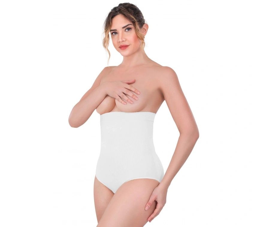 Beyaz Mı Emay 2080 Yüksek Bel Çıtçıtlı Slip Korse