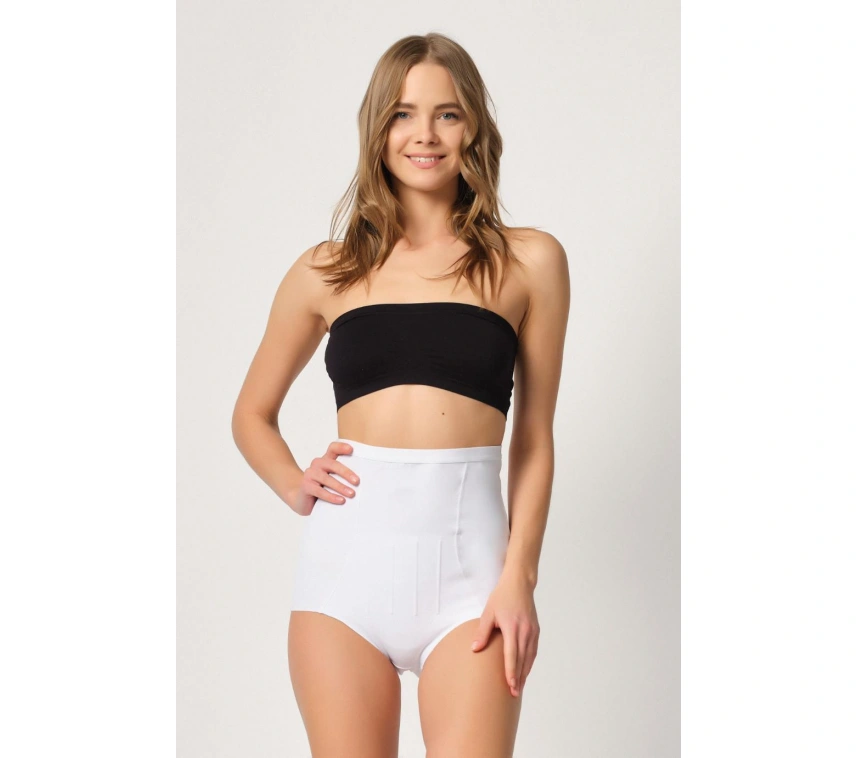 Beyaz Mı Emay 2931 Karın Balen Destekli Slip Lazer Korse