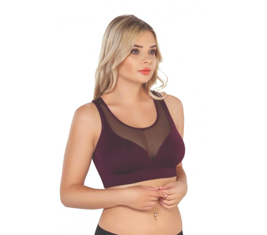 Bordo Mı Emay 4028 Seamless Tül Toparlayıcı Büstiyer