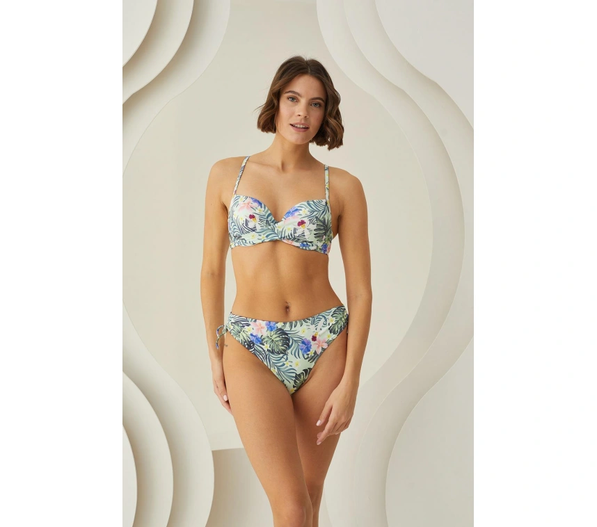 Çiçek Desenli Kaplı Bikini Takımı