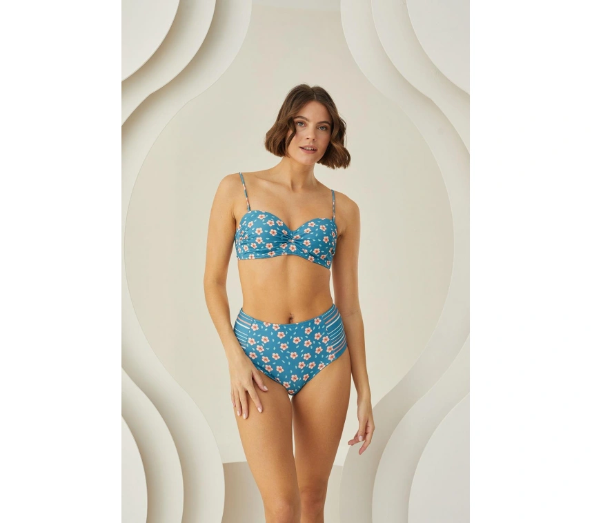 Deep Straplez Yüksel Bel Bikini Takımı