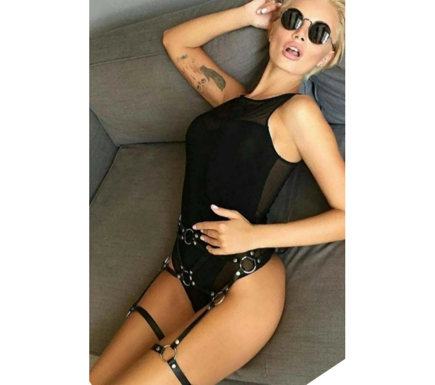 Deri Fantezi Jartiyer Harness - Brf725