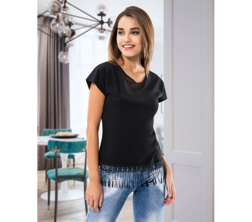 Derya Kurşun Püsküllü Yarım Kol Kadın Body 132