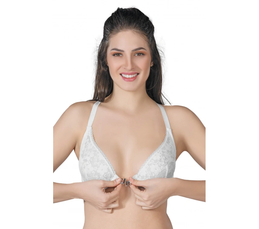 Ekru Mı Emay 187 C Önden Açılır Balenli Sporcu Sütyen