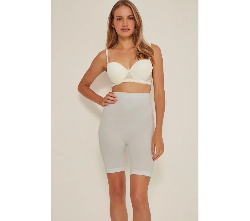 Ekru Mı Emay 3005 Soft Uzun Paçalı Boxer Korse