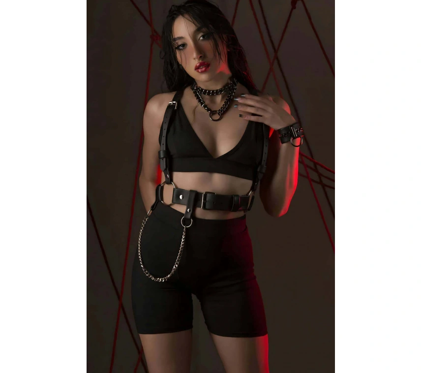 Fantazi Deri Omuzdan Askılı Harness - Brf1266