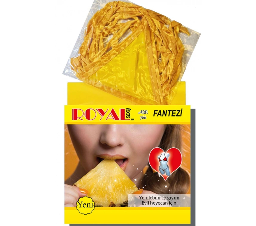 Fantezi Tüketilebilen Yenilebilir Ananas Aromalı İç Çamaşırı Takımı