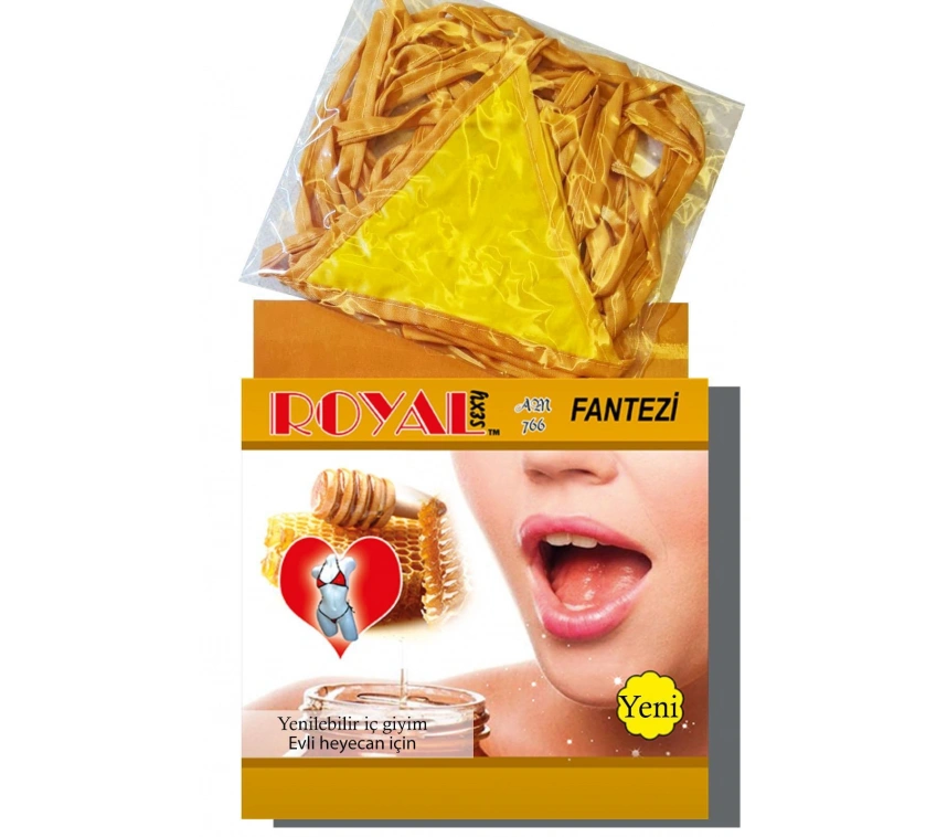 Fantezi Tüketilebilen Yenilebilir Bal Aromalı İç Çamaşırı Takımı