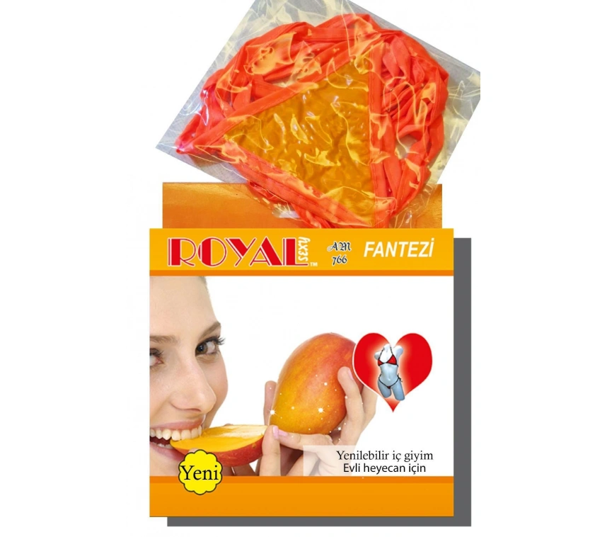 Fantezi Tüketilebilen Yenilebilir Mango Aromalı İç Çamaşırı Takımı