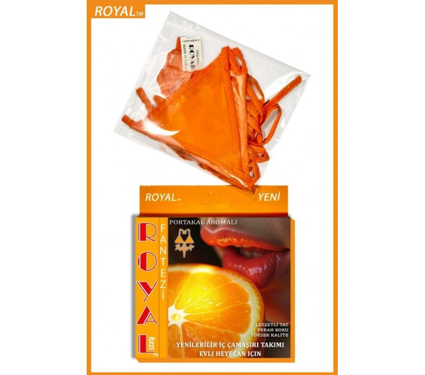 Fantezi Tüketilebilen Yenilebilir Portakal Aromalı İç Çamaşırı Takımı