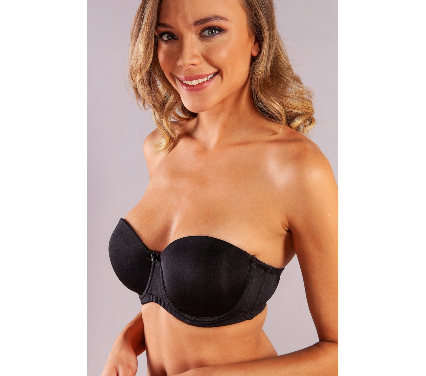 Gabrıella Balconette Foam Cup Bra, Siyah Konforlu Ve Şık Sütyen, Strapless
