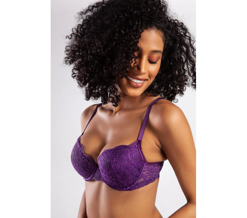 G.colors Balconette Foam Push Up Bra, Mor Konforlu Ve Şık Sütyen
