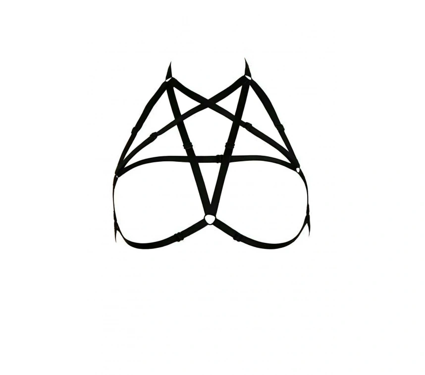 Göğüs Bölgesi Şık Pentagram Harness - Brf170