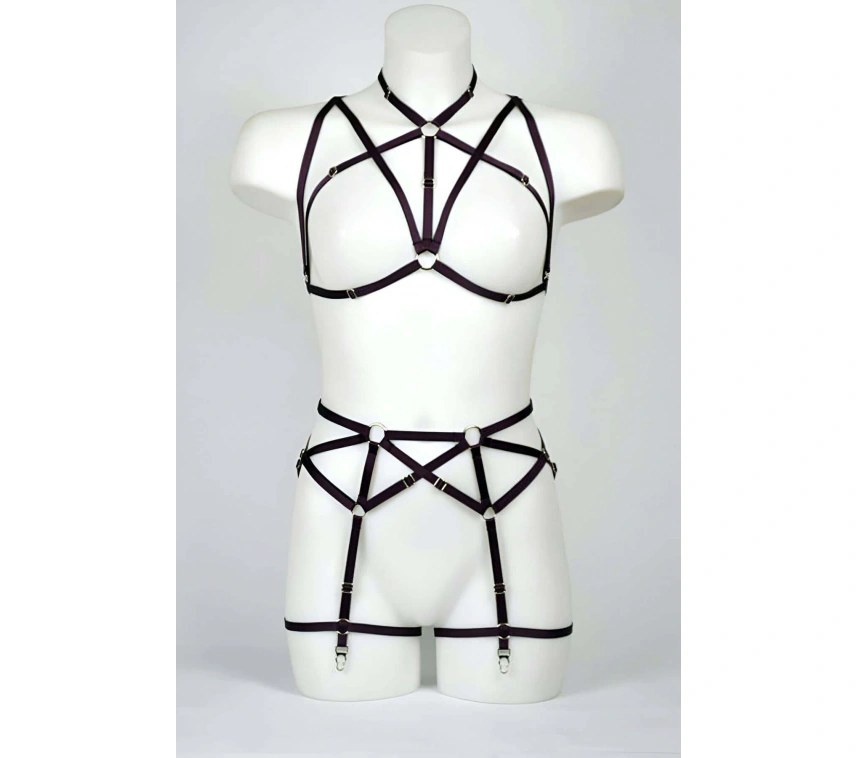 Göğüs Ve Jartiyer Kemerli Seksi Harness - Brf161