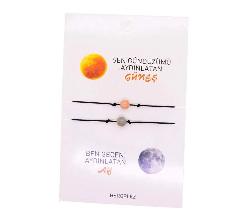Güneş ve Ay - Arkadaş Şans Bilekliği