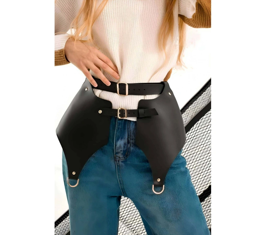 Günlük Kullanıma Seksi Deri Etek Harness - Brf1119