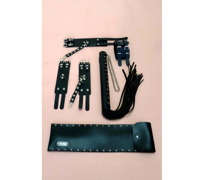 Kelepçe Kırbaç Takım 3lü Set, El - Ayak Kelepçesi, Kırbaç - Brf1305