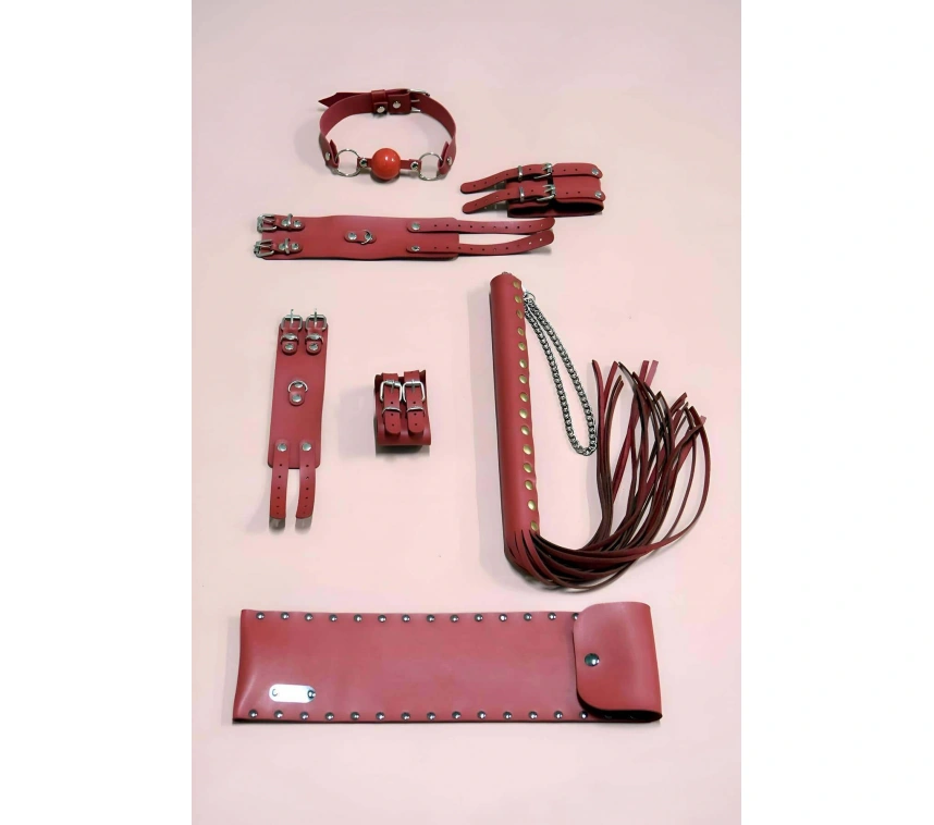 Kırbaç Kelepçe Takım 4lü Set, El - Ayak Kelepçesi, Kırbaç, Ağız Topu - Brf1306