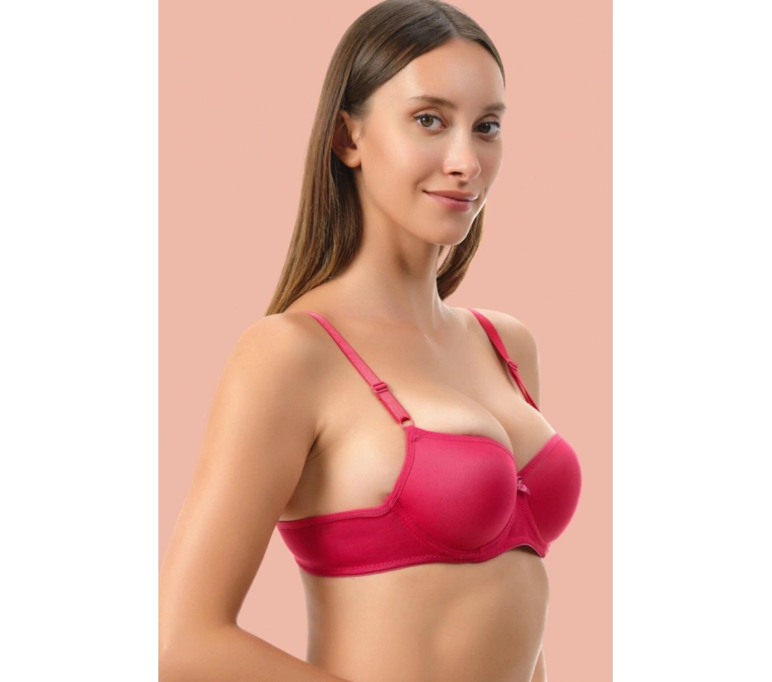 Kırmızı Dolgusuz Mikro Tek Sütyen