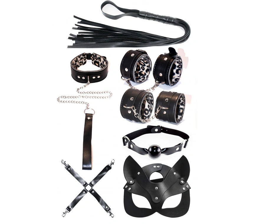 Leopar Desenli Fantezi Set