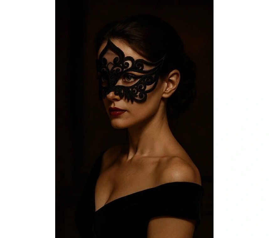 Lesca Dantel Maskeli Balo Maskesi