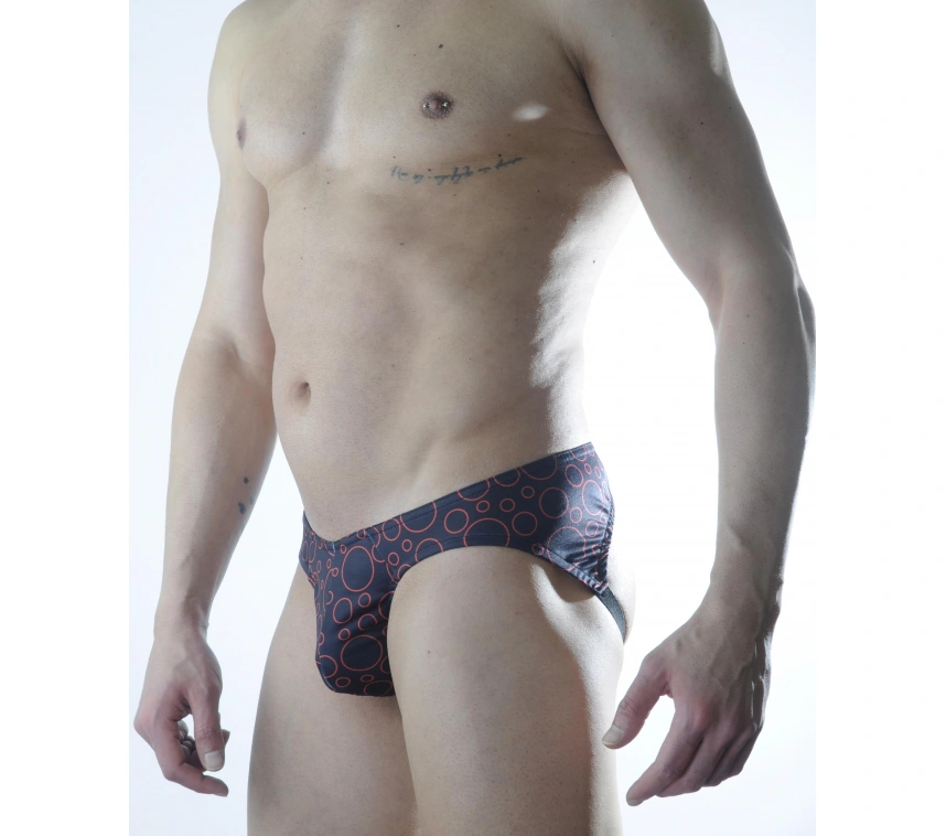 Lesca Erkek Daire Desenli Fantezi Jockstrap