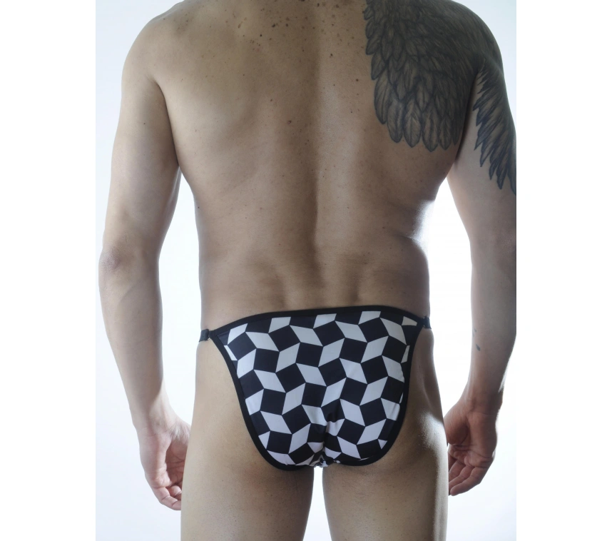 Lesca Erkek Metalli Küp Desenli Slip İç Çamaşırı