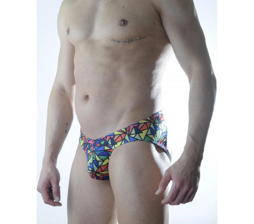 Lesca Erkek Renkli Desenli Fantezi Jockstrap