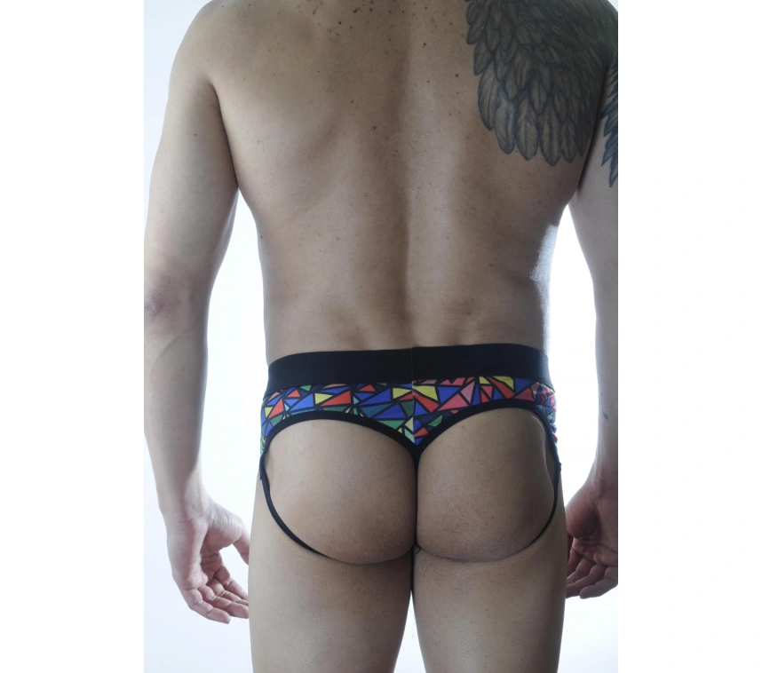 Lesca Erkek Renkli Desenli Fantezi Jockstrap