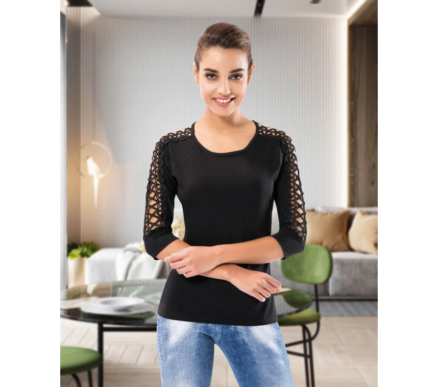 Lesca Kol Güpürlü Kadın Body 126
