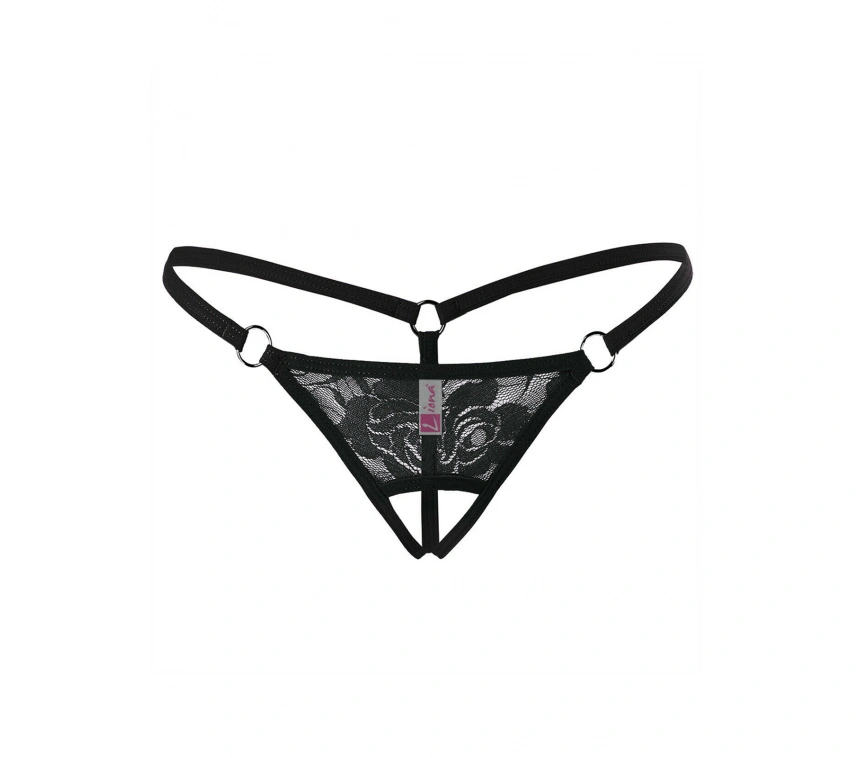 Lesca Lesca Ağı Açık Siyah Dantelli Fantezi İç Çamaşırı G String