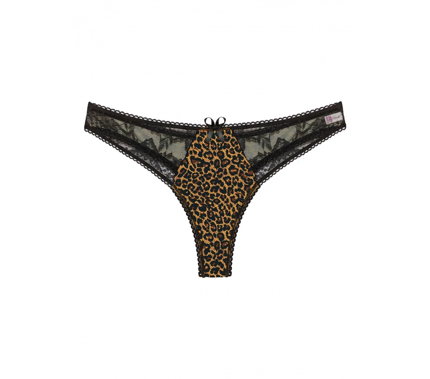 Lesca Lesca Büyük Beden Leopar Desenli Fantazi G String Bato Külot