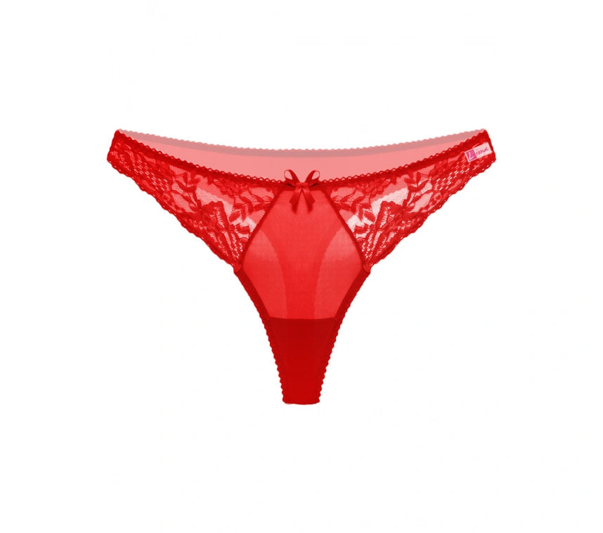 Lesca Lesca Kırmızı Dantelli Fantezi G String Külot