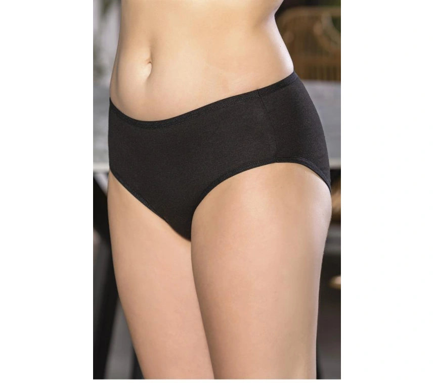 Lesca Pamuklu Yüksek Bel Slip Külot Siyah (brf2966)