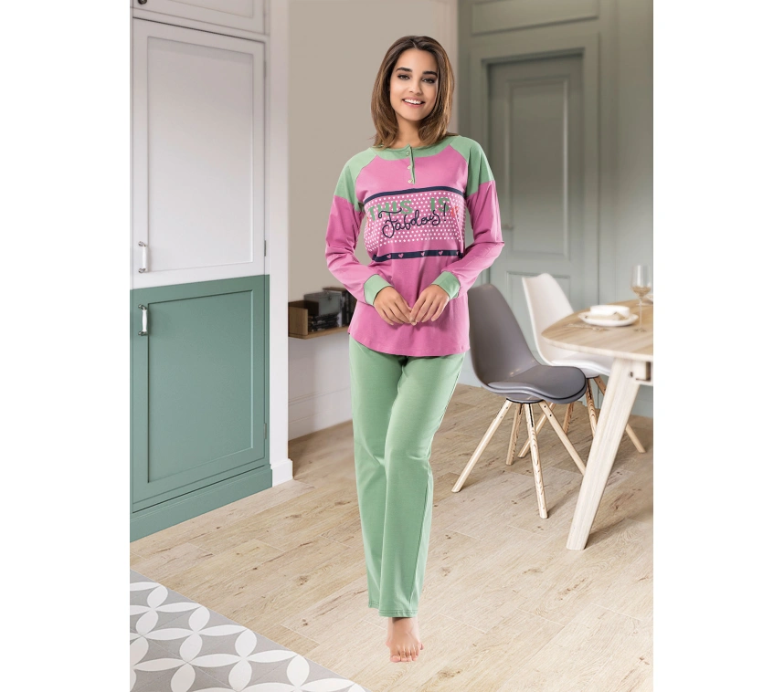 Lesca Uzun Kol Kadın Pijama Takım 1120
