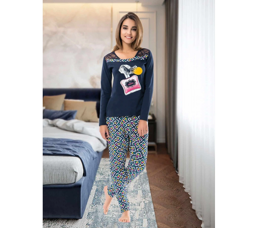 Lesca Uzun Kol Kadın Pijama Takımı 1113