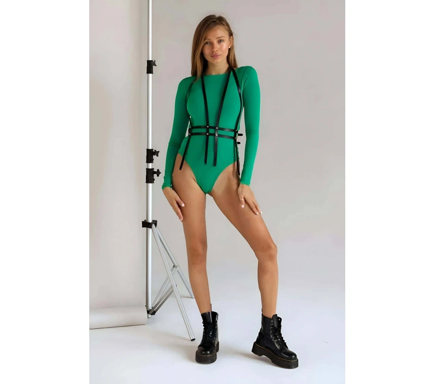 Omuzdan Askılı Deri Bel Kemeri, Vücut Kemeri - Brf1137