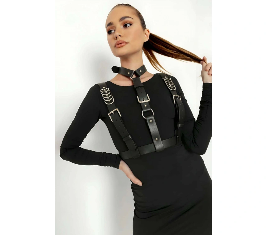 Omuzdan Askılı Omuz Ve Göğüs Üzeri Deri Kemer - Brf969