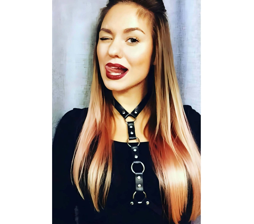 Parçalı Şık Deri Göğüs Harness - Brf307