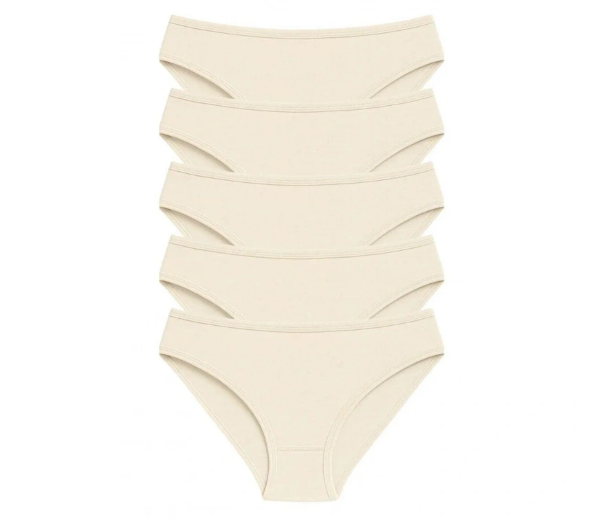 Pk40002 Pamuklu Basic Kadın Bikini Külot 5 Li Paket