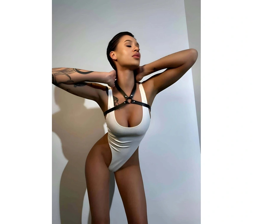 Seksi Boyundan Askılı Vücut Kemeri, Göğüs Harness - Brf1126