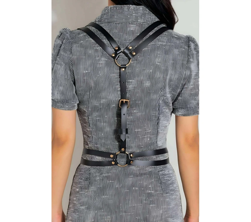 Seksi Omuzdan Askılı Deri Bel Kemeri, Giysi Aksesuar - Brf1180