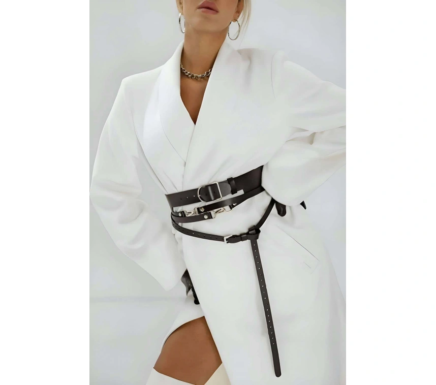 Şık Kadın Deri Kemer, Tarz Kadın Kemer, Elbise Üzeri Kemer - Brf1129