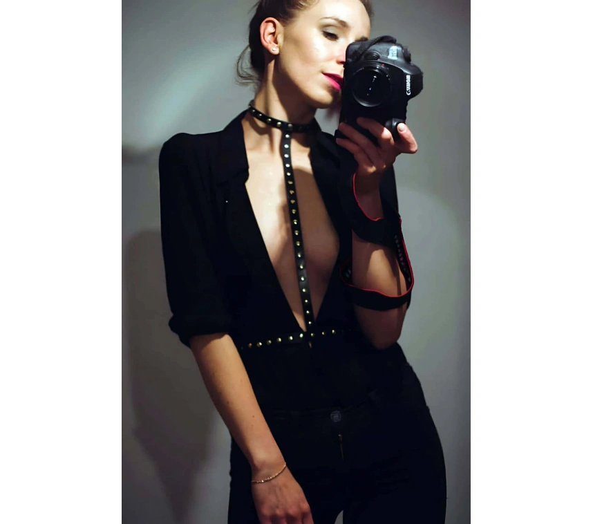 Sıralı Perçinli Şık Harness - Brf343