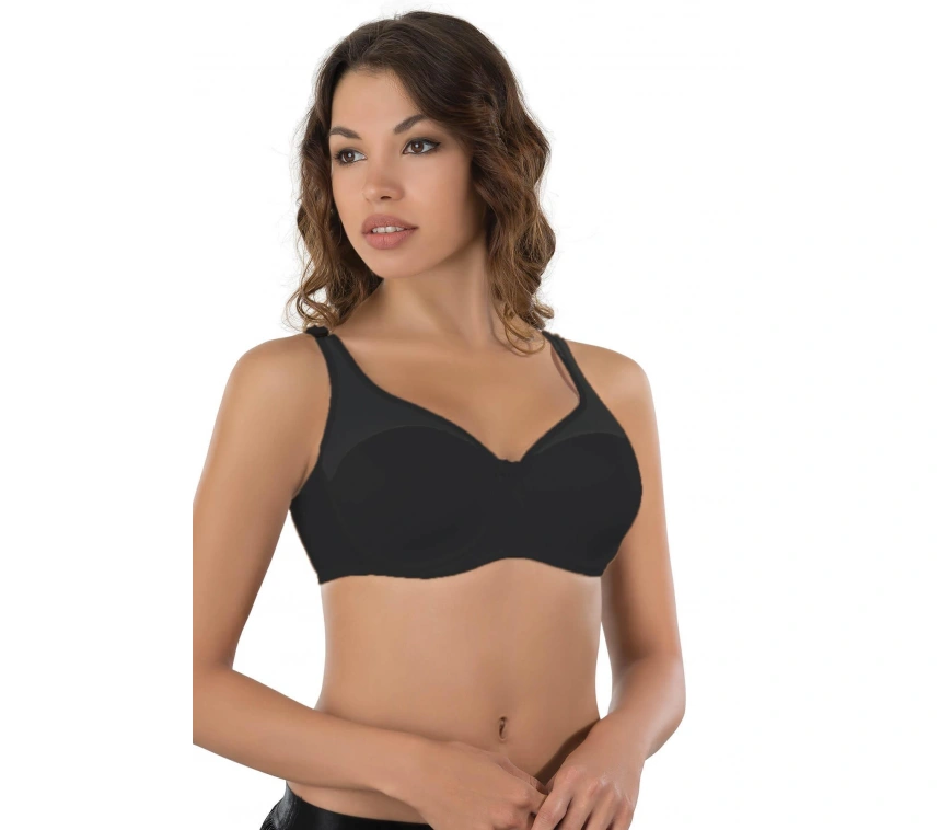 Siyah Mı Emay 167b Pedli Tül Toparlayıcı Sütyen