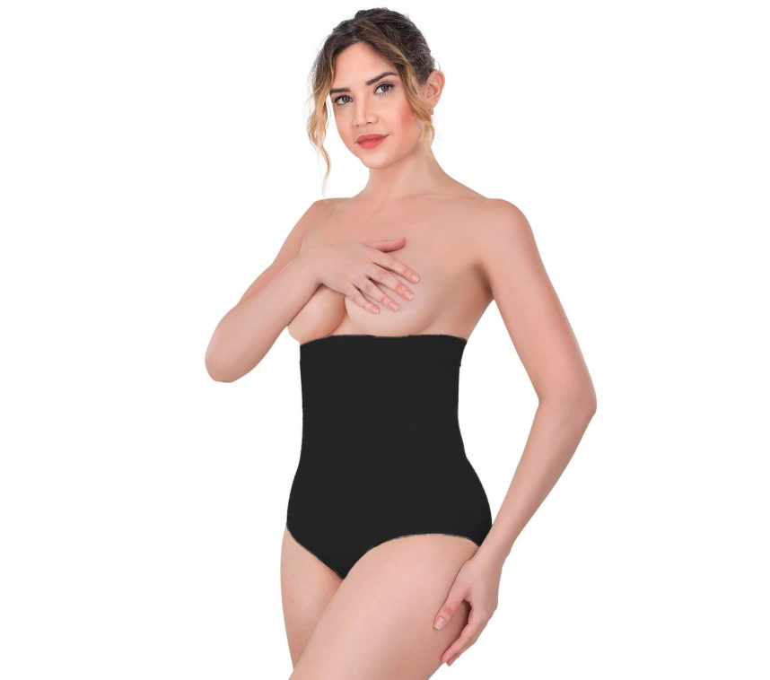 Siyah Mı Emay 2080 Yüksek Bel Çıtçıtlı Slip Korse