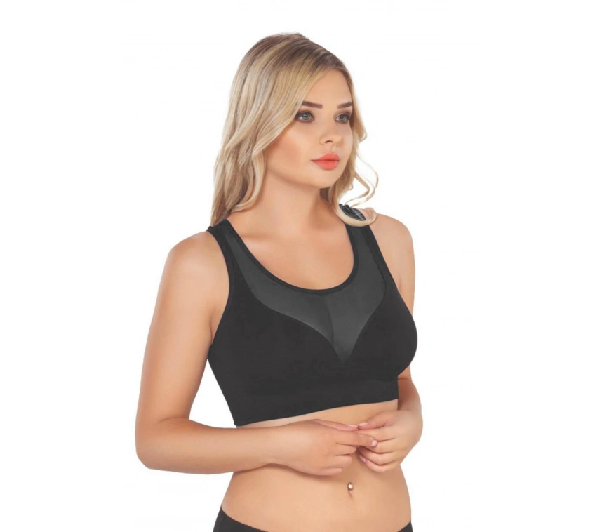 Siyah Mı Emay 4028 Seamless Tül Toparlayıcı Büstiyer