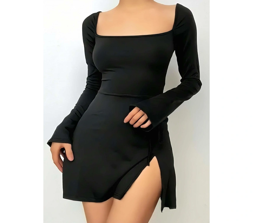 Siyah Şık Fantezi Elbisesi, Kadın Gecelik